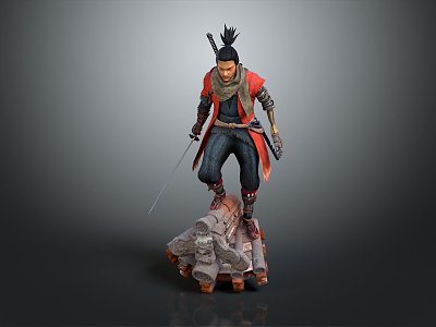 Ranger Ronin Swordsman Martial Arts Hunter Ancient Hunter Hero Assassin Killer Tramp model