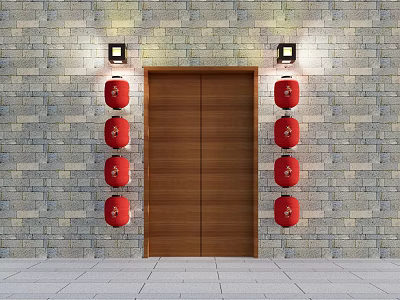 New Chinese Lantern Decoration Hanging Lantern 3d model