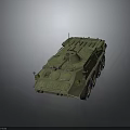 Military Armored Wheeled Vehicle with Green Tactical Design Antenna and Durable Body