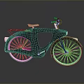 Sleek Black Modern Bicycle With Light Brown Seat And White Wheels Reflection