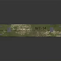 Green Military Weapon Ammo Box with AMMO Text MT-14 Label Blue Straps