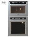 Two KitchenAid Silver Kitchen Ovens With Black Control Panel And Knob Controls