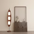 Retro Middle Style Screen Cabinet 3d model