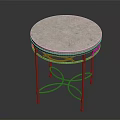 Elegant Round Side Table With Marble Tabletop And Delicate Metal Legs