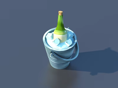 Cartoon food keg beer 3d model