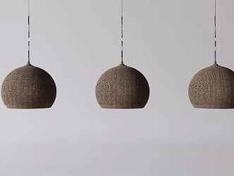 Quiet chandelier rattan chandelier 3d model