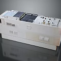 White Industrial Control Box Structure With Control Panel And Ventilation Slots