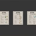 Three Activia Food Menus Displaying Yogurt Salad And Raw Food Options