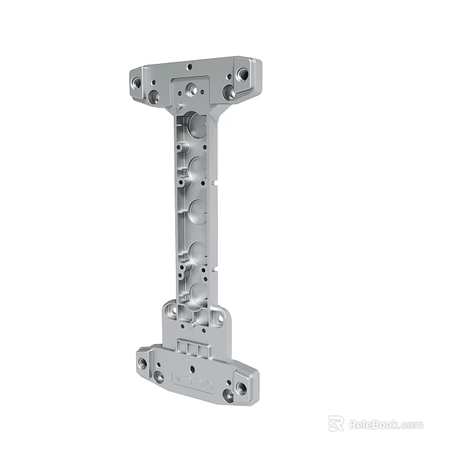 Heavy Duty Metal Bracket With Mounting Holes For Industrial Structural Support 3d model 