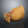 Woven Yellow Daily Life Storage Basket With Decorative Knot Handle Design