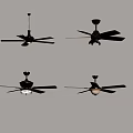 Stylish Brown Ceiling Fans With Lights In Various Designs For Home Decoration