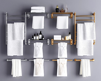 Modern Towel Rack Bath Towel Rack Towel Rack 3d model