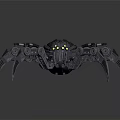 Mechanical Spider With Metallic Body Glowing Eyes And Intricate Legs Design