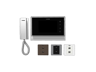 Switch socket panel combination 3d model