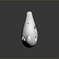 White Ceramic Ocarina Musical Instrument With Multiple Sound Holes And Shiny Reflective Surface