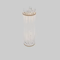 Modern Elegant Cylindrical Wall Sconce With Glass Tubes And Brass Frame 3d model