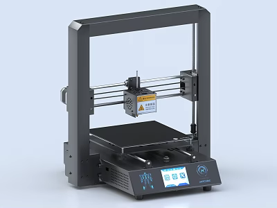 Industrial 3D Printer With Metal Frame Precision Print Head Build Platform And Digital Display Panel 3d model