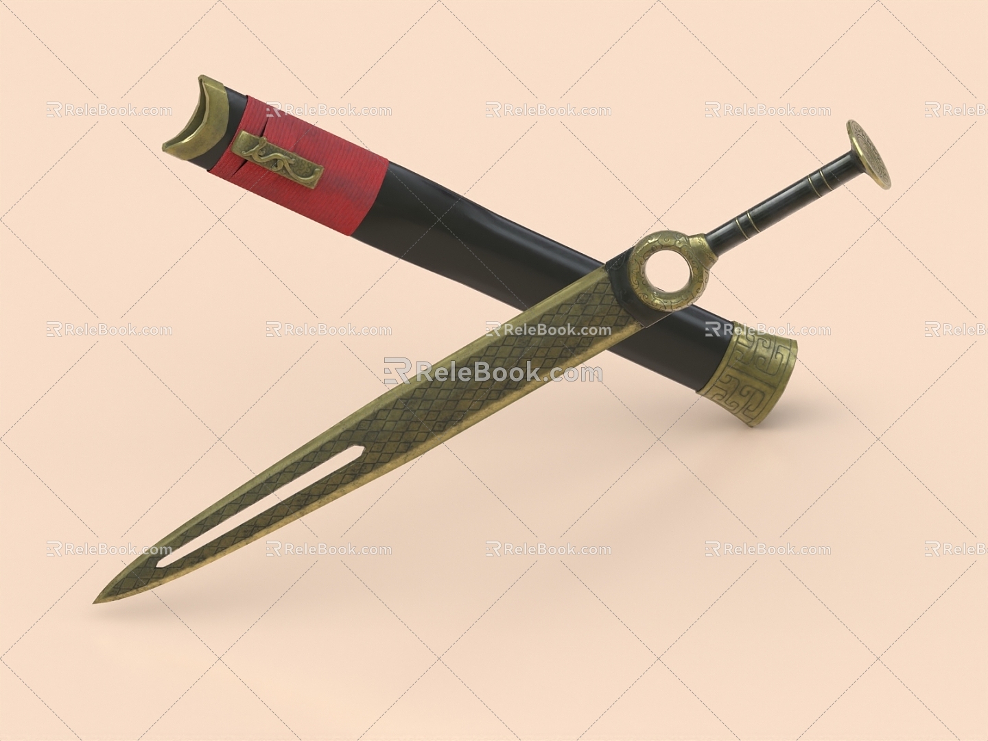 Bronze Sword Bronze Antique Collection Museum Ancient Sword Ancient Sword Warring States Sword Qin Dynasty Sword 3d model