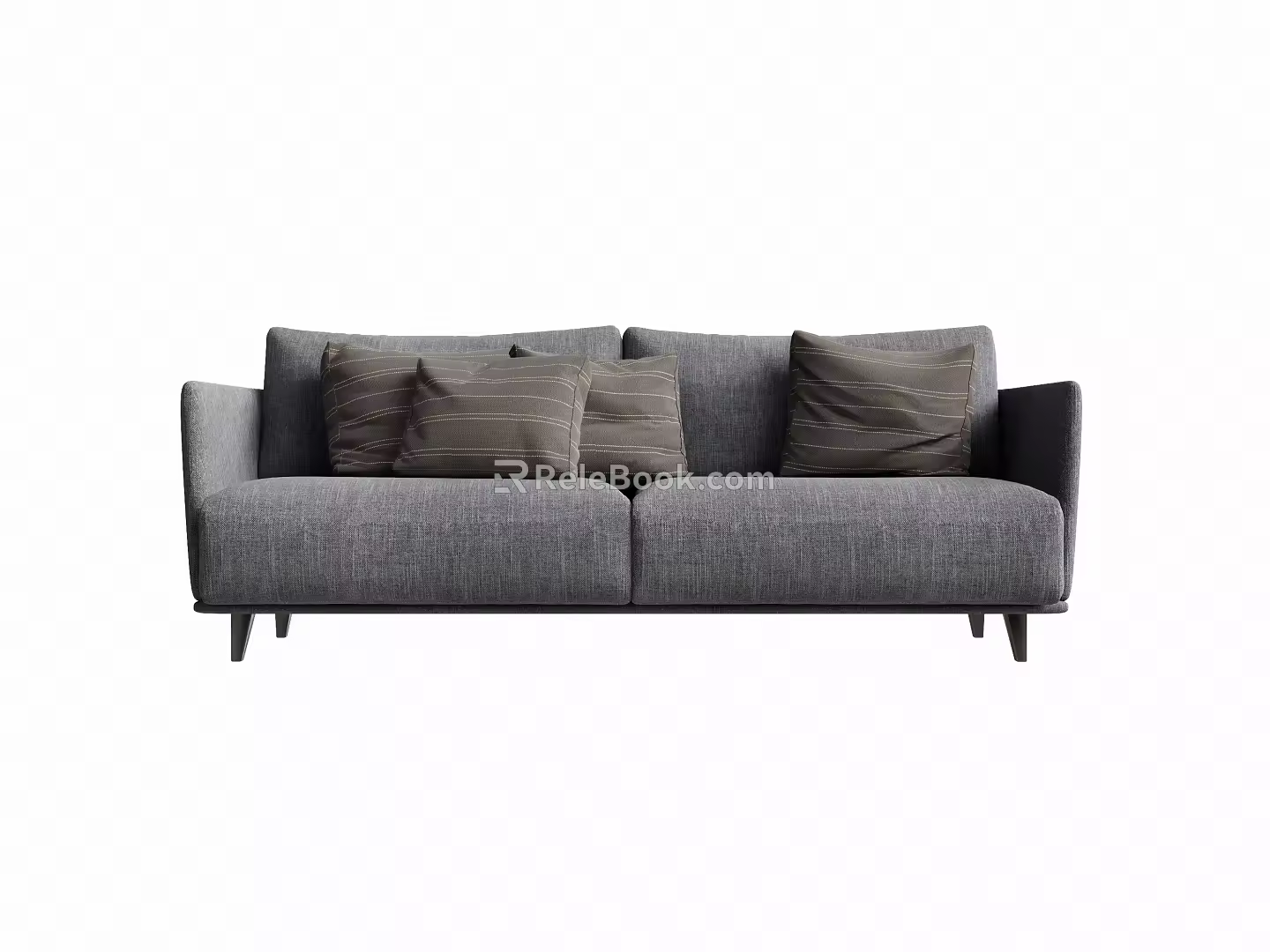 Modern Double Sofa Simple Multiplayer Sofa 3d model