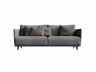 Modern Double Sofa Simple Multiplayer Sofa 3d model