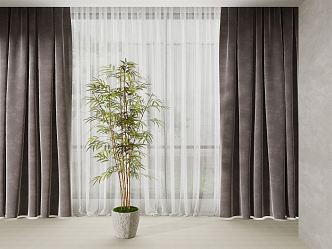 Modern Curtains 3d model