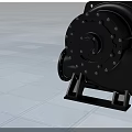 Robust Industrial Mechanical Assembly With Rotating Shaft Precision Bearings And Reinforced Metal Housing
