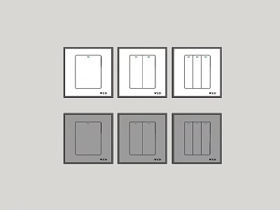 Switch socket combination 3d model