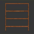 Wooden Four Tier Open Shelf Unit For Home Storage And