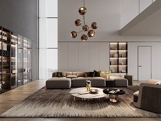 Modern Duplex Living Room Living Room 3d model