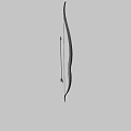 Traditional Wooden Bow And Arrow Weapon Design With Curved Shape And Feathered Arrowhead