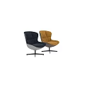 Yellow Velvet Accent Chair with Padded Backrest Cushioned Seat and Black Metal Base