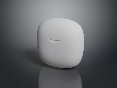 Sleek White Compact Computer Peripheral With Rounded Design And Smooth Surface 3d model