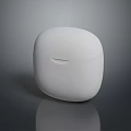 Sleek White Compact Computer Peripheral With Rounded Design And Smooth Surface 3d model
