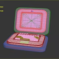 Pink Kids Portable Laptop With Colorful Keyboard And Screen
