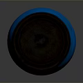 Blue Barrel With Black Lid And Orange Clear Label For Daily Life Supplies