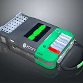 POTEX EDU Portable Electronic Device With Screen Green Waveform Battery Slots And Handle