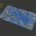 Ancient Landscape Scene With Village Settlements And Mountainous Terrain Texture