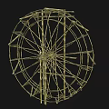 Round Bamboo Garden Ornament Decorative Structure for Outdoor Landscaping