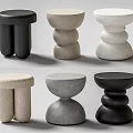 Modern Minimalist Side Tables With Rounded Shapes Various Colors And Stacked Designs