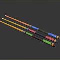Colorful Handle Cleaning Rods For Household Use With Non Slip Grip Design
