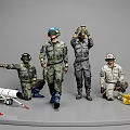 Pilot Technician Engineer Carrier Technician Characters 3d model