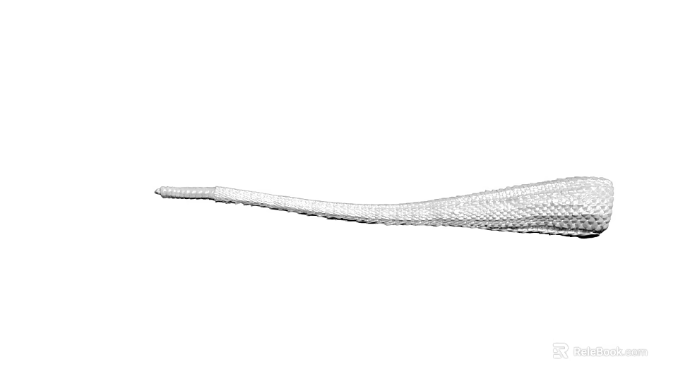 Gray Slender Textured Object On White Background With Intricate Weave Pattern 3d model 