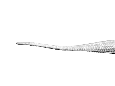 Gray Slender Textured Object On White Background With Intricate Weave Pattern 3d model