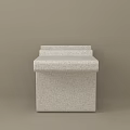 Modern Textured Stool With Light Surface And Sturdy Black Support Base Design