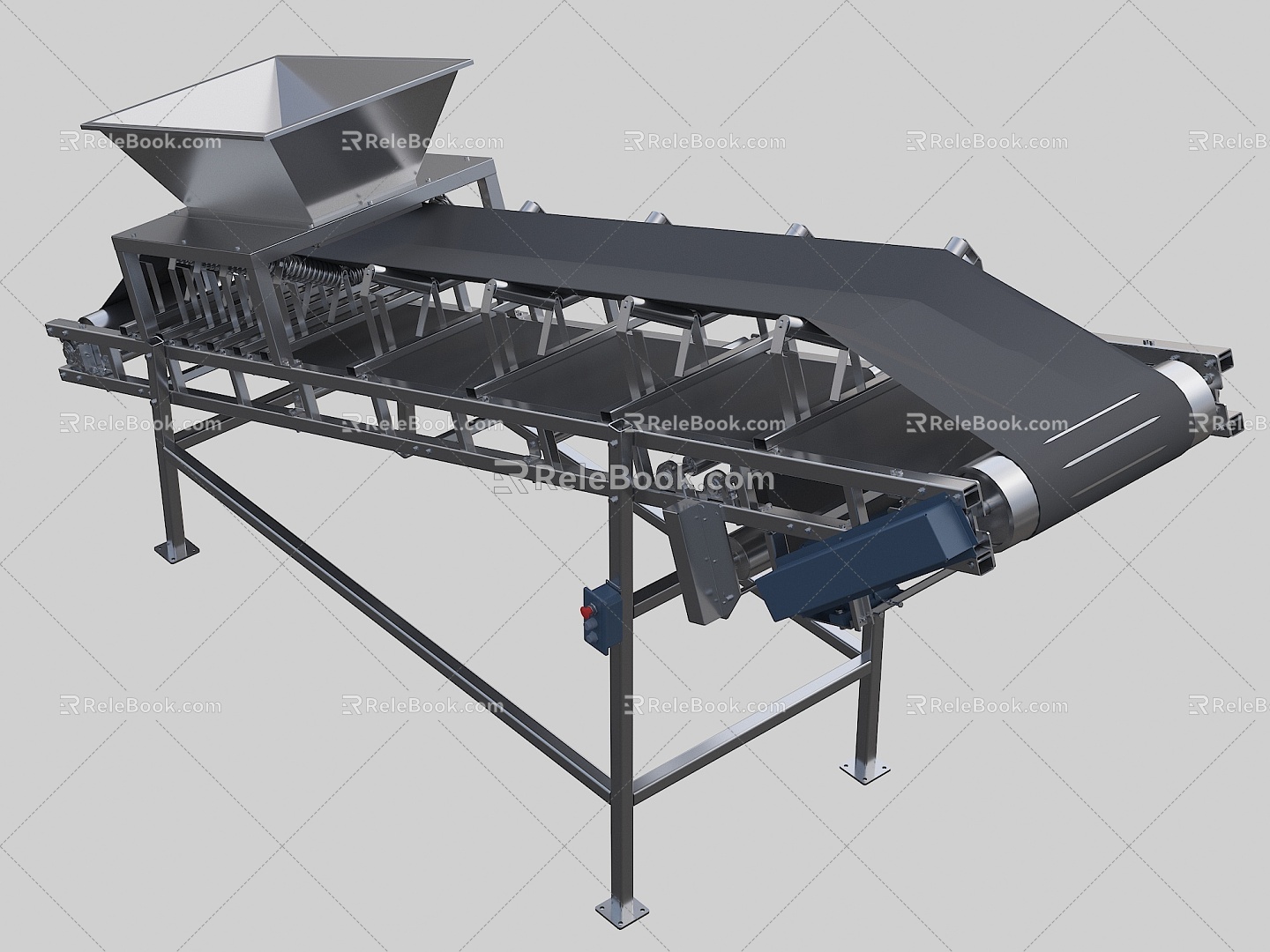 Bulk Material Belt Conveyor Belt 3d model