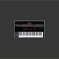 Electronic Musical Instrument Synthesizer with Multiple Knobs Buttons Display Screen and Black White Keyboard Keys