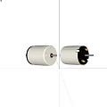Industrial Electric Motors With Silver Metal Casing And Rotating Shaft Structure