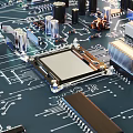 Close Up Circuit Board Featuring Electronic Components Capacitors And Resistors 3d model