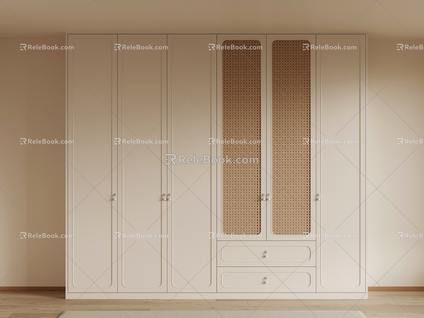 French Cream Wardrobe 3d model