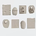 Modern Minimalist Wall Decor Collection With Various Beige Shapes And Textures
